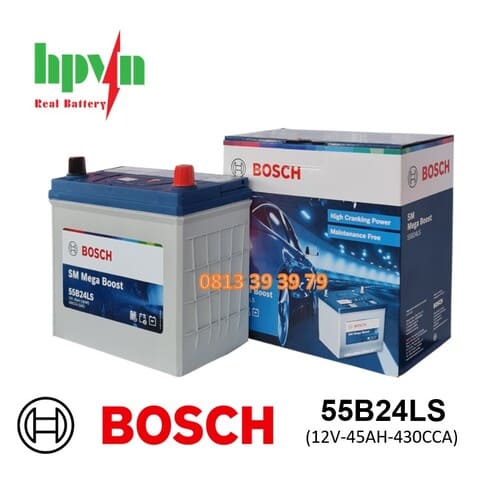 ẮC QUY BOSCH 55B24LS (12V-45AH)